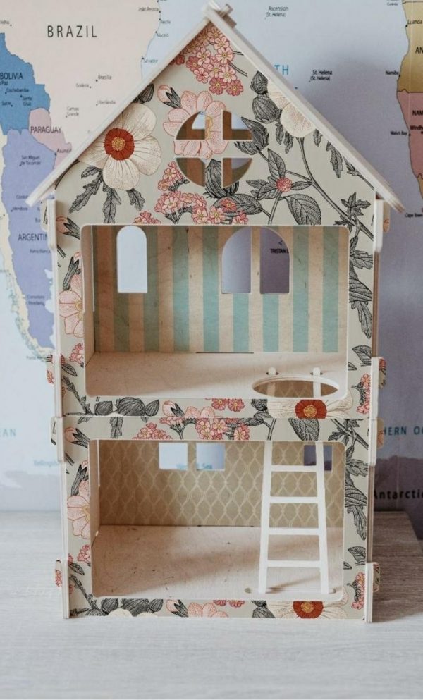 בית בובות קומותיים מודולרי לעיצוב החדר - גינת פרחים