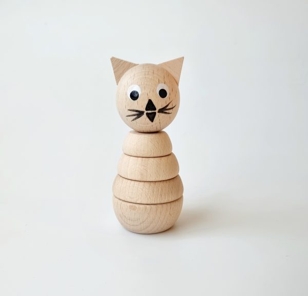סטאקר חתול מעץ מלא - קצר