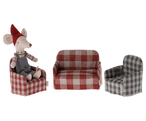 כסא צעצוע מכותנה - גודל עכבר - אדום