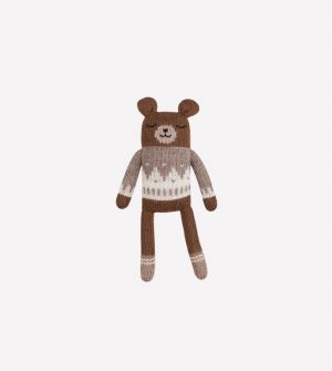 דובי קטן סוודר חורפי בז' מצמר אלפקה