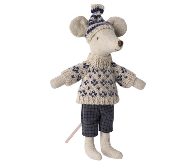 עכבר חורף עם סט סקי, אבא – כחול